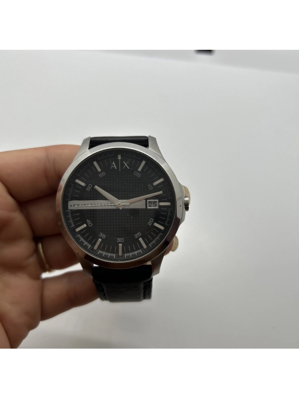 A/X Armani Exchange Black Dial Silver-Tone Men's Watch
